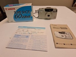  Canon Sure Shot 60 Zoom SAF 35mm Point &amp; Shoot Film Camera TESTED Works - £31.06 GBP