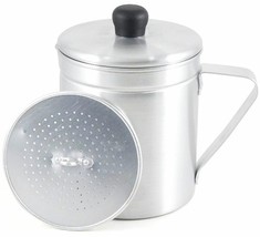 Aluminum GREASE SAVE POT w Strainer cooking oil dispenser Container keeper IMUSA - £24.87 GBP