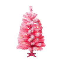 24 inches Pink Christmas Tree with 35 Warm White LED Lights and Stand by  - $28.04