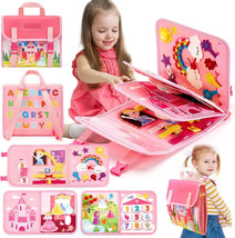 Girls Busy Board Montessori Toys Learning Educational Activities Skill Backpack - £26.21 GBP