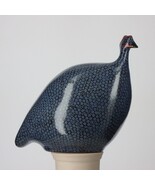 Les Ceramiques de Lussan Ceramic Guinea Fowl - Electric Blue with Black ... - €157,71 EUR
