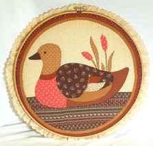 Wooden Embroidery Hoop Needlepoint Quilt Sewing Duck 12&quot; - $17.81