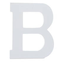 Courier Font White Color Wooden Letter B (6 Inches) - £19.66 GBP