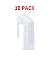 10 PACK - Male Urinal with Lid 32 oz. 1 qt. 1000cc, Travel, bedside Pee ... - €16,65 EUR