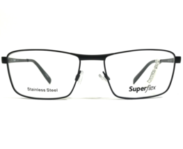 SuperFlex Eyeglasses Frames SF-527 C.3 Black Rectangular Full Rim 55-17-145 - £47.67 GBP