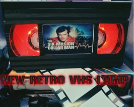 Retro VHS Lamp,The Six Million Dollar Man ,Night Light Stunning Collectable, Top - £14.98 GBP