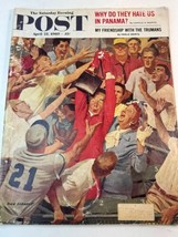Saturday Evening Post, April 23, 1960 NY Yankees Cover by Dick Sargent C... - £9.55 GBP