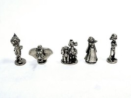 Lot of 5 Monopoly Disney Edition 2001 Pewter Figure Tokens Dumbo Mowgli Lady - £7.95 GBP