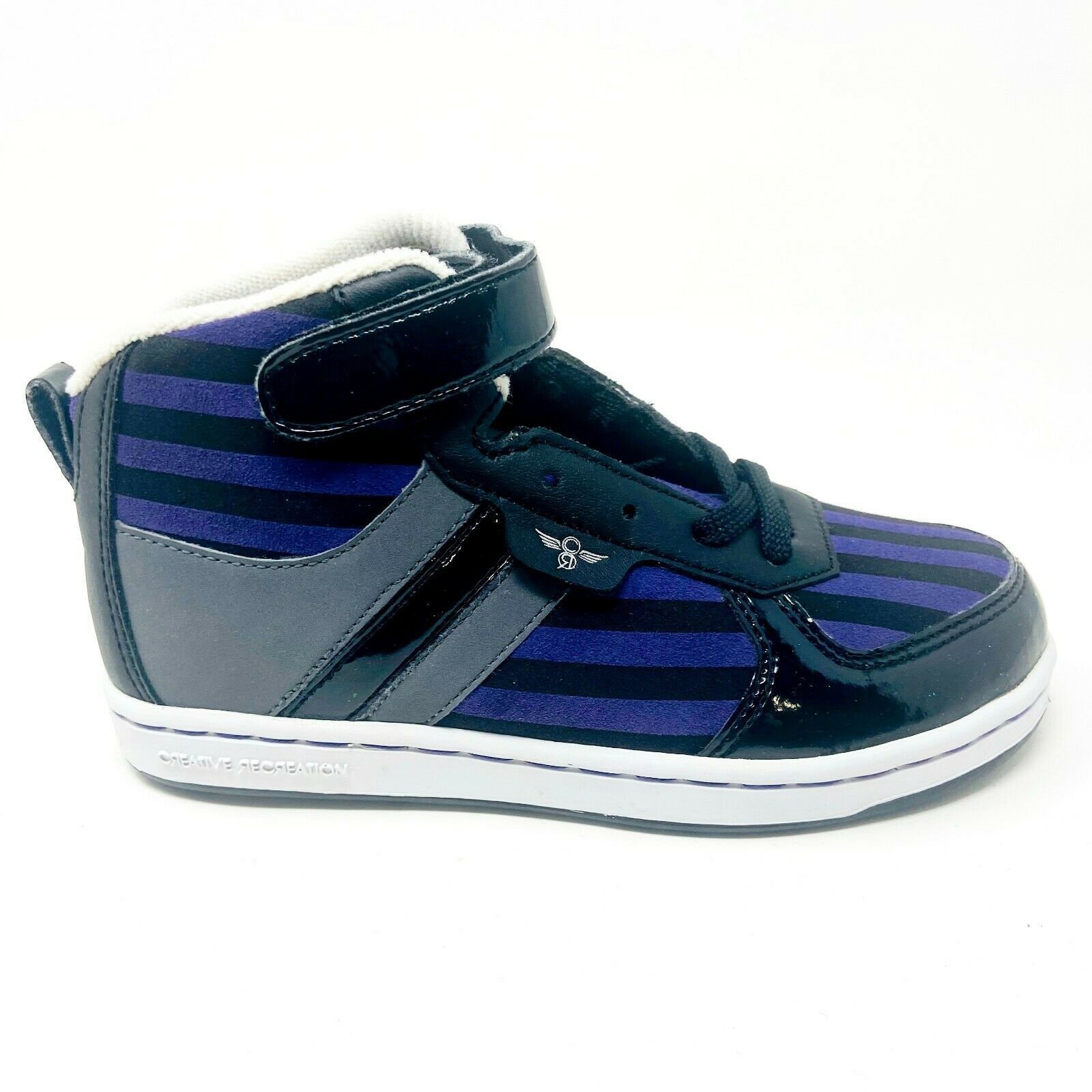 Creative Recreation Dicoco Black Purple Stripes Youth Kids Sneakers