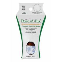 Porc-A-Fix Porcelain Touch Up Repair Glaze, Rohl Shaws, White, RH-3 - £21.53 GBP