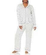 Splendid 2-PC Women&#39;s Notch Collar Long Sleeve Pajama Set SNOWY POLKA DO... - $64.05 CAD