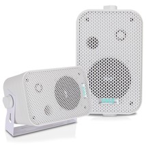 Pyle Home Dual Waterproof Outdoor Speaker System - 3.5 Inch Pair of Weat... - $57.99