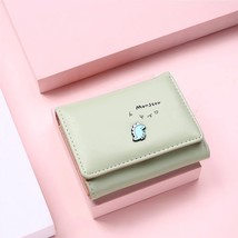 Lady Cute Small  PU Leather Wallet Simple Student Female Purse Clutch Women Thre - £84.15 GBP