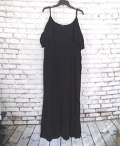 a.n.a A New Approach Dress Womens XL Black Cold Shoulder Ruffle Tiered Maxi Long - £28.14 GBP