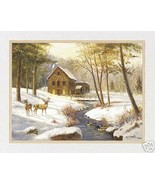 Stone Mill Deer Early American Caroselli Art Print 8x10 - $108.01 MXN