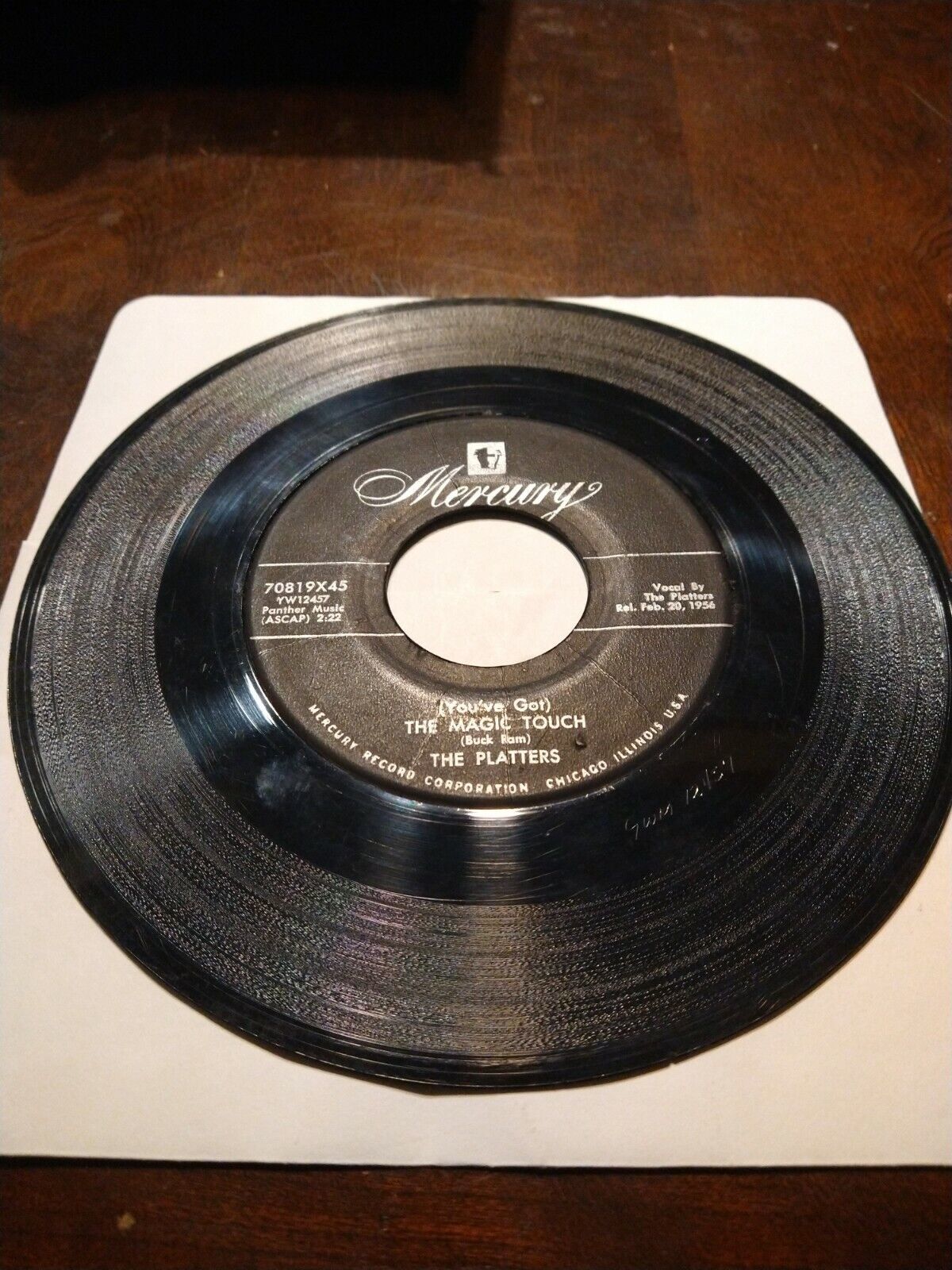 Mercury Records Winner Take All/The Magic Touch by The Platters 45 RPM - $5.93
