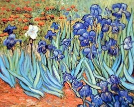 Irises Flower Floral Garden Fine Art Print Poster By Vincent Van Gogh (16X20). - £26.86 GBP