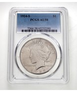 1924-S Paix Dollar Classé Par PCGS Comme AU58 Superbe Pièce de Monnaie - $288.59