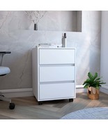 White 3-Drawer Filing Cabinet with Smooth Glide Rollers - $3,759.15 MXN