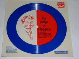 Red Skelton Burger King Cardboard 33 1/3 Rpm Record Auravision Burger King NM* - £11.57 GBP