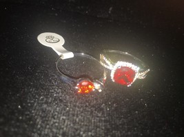 Red Gem Ring Size 20 Fashion Set - £17.45 GBP