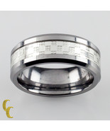 Spikes-Tu Suisse Tungsten Anneau Bague W/Échiquier Motif Taille 8.25 - €85,41 EUR