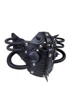 Ubauta Steampunk Leather Mask Adjustable Rivets Tubular Design Black - $251.67 MXN