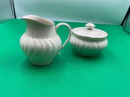 Franciscan PLATINA Cream Pitcher &amp; Sugar Bowl set Masterpiece USA - $54.99