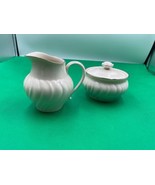 Franciscan PLATINA Cream Pitcher &amp; Sugar Bowl set Masterpiece USA - $74.69 CAD