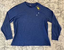 Polo Ralph Lauren Shirt Men XXL Long Sleeve Classic Player Logo Heather ... - $34.64