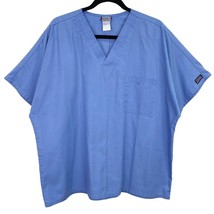 Cherokee Workwear Solid Light Blue Scrub Top Shirt Size XL - $6.92