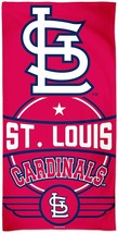 MLB St Louis Cardinals Vertical Logo Beach Towel 30&quot;x60&quot; WinCraft - £23.48 GBP