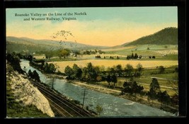 Vintage Railroad Postcard Roanoke Valley VA Norfolk Western Railway Lines - £7.39 GBP