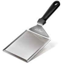 Stainless Steel Large Grill Spatula - 6 X 5 Inch Heavy-Duty Metal Spatula With C - £25.57 GBP
