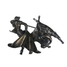 Matador Bull Brooch Pin Mexican Sterling Silver Large 2 inch Mexico 16 g... - £187.93 GBP