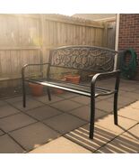 50 inch Metal Garden Bench Outdoor Porch Yard Furniture Bronze Steel Frame - $3,502.45 MXN