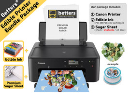 EDIBLE Printer Bundle Package (+ Edible Ink Cartridge & Icing Sugar 25 Sheets) - £204.39 GBP