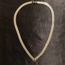 Vintage Napier Silver Plated Snake V Shape Chain Necklace - £58.38 GBP
