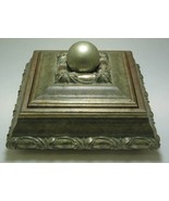Vintage Hand Crafted Ornate Jewelry Box with Leaves Felt Base/Insert - $25.49