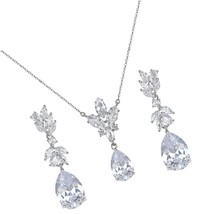 Teardrop Wedding Jewelry Set for Bride Bridesmaid Set - £55.76 GBP