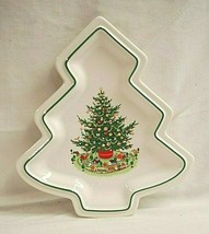 Christmas Heritage by Pfaltzgraff 10-1/4&quot; Tree Shaped Dish Xmas Tree Toy... - $29.69