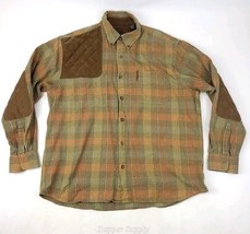 North River Mens XL Plaid Hunting Shirt Cotton Quilted Shoulder Elbow Pa... - $55.77 CAD