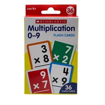 Scholastic - Multiplication 0-9 - 36 Flash Cards, Boost Kids&#39; Math Skills - £3.71 GBP