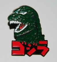 Godzilla Head Image Above Japanese Name Logo Metal Enamel Pin NEW UNUSED - £6.16 GBP