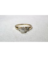 Vintage 14K Yellow Gold Ladies Diamond Wedding Ring Size 6 K1331 - £234.91 GBP