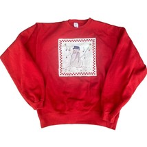 Vtg Bath &amp; Body Works women one size Snowman Sweater Red Made in USA Chr... - $16.35