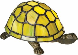 Small Table Lamp Tiffany Style Modern Stained Glass Desk Bedside Turtle Side Led - £63.60 GBP