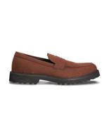 Vegan shoes penny loafer mocassin casual crafted from sude microfiber br... - $183.83 CAD