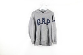 Vtg Gap Womens XL Distressed Spell Out Block Letter Fleece Hoodie Sweatshirt USA - £39.52 GBP