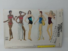 Vogue Sewing Pattern 7702 Bikini One Piece Bathing Swim Suit Size 14 VTG... - $12.75